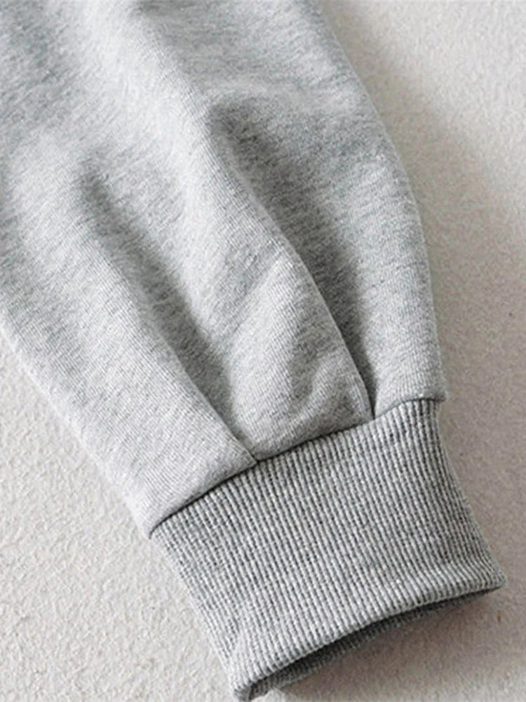 Sudadera con capucha y sombrero para mujer, diseño básico, moda coreana joven, combina con todo, para adolescentes, sencilla, fresca, holgada, estilo Y2k, cómoda, ropa de calle popular.
