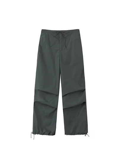 Pantalones cargo de paracaídas para mujer, estilo vintage, para correr, con cintura alta elástica, elegantes, corte de bota
