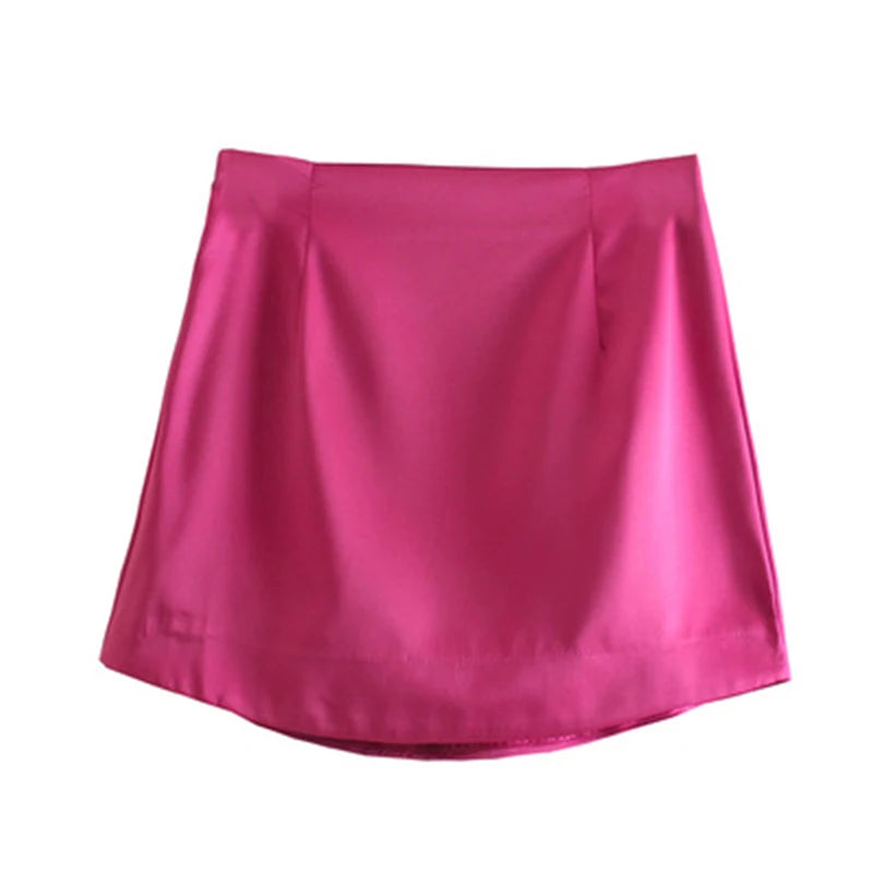 Minifalda sexy con cremallera lateral de color liso para mujer, estilo urbano, ligera, suave, informal, ajustada y elegante