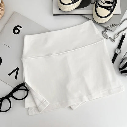 Women Mini Skirt Sexy Low-waisted Casual Side Split Sports Solid Color Fashion Slim Bodycon Short Skirts Jogger