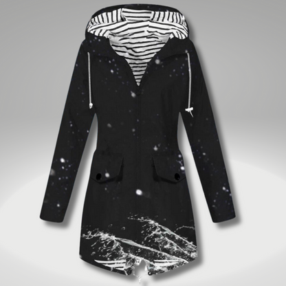 Classic Elegant Waterproof Outdoor Rain Jacket for Women | Great for Winter
