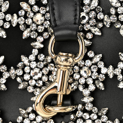 Calfskin Crystal Mini Jackie Notte Bag Black