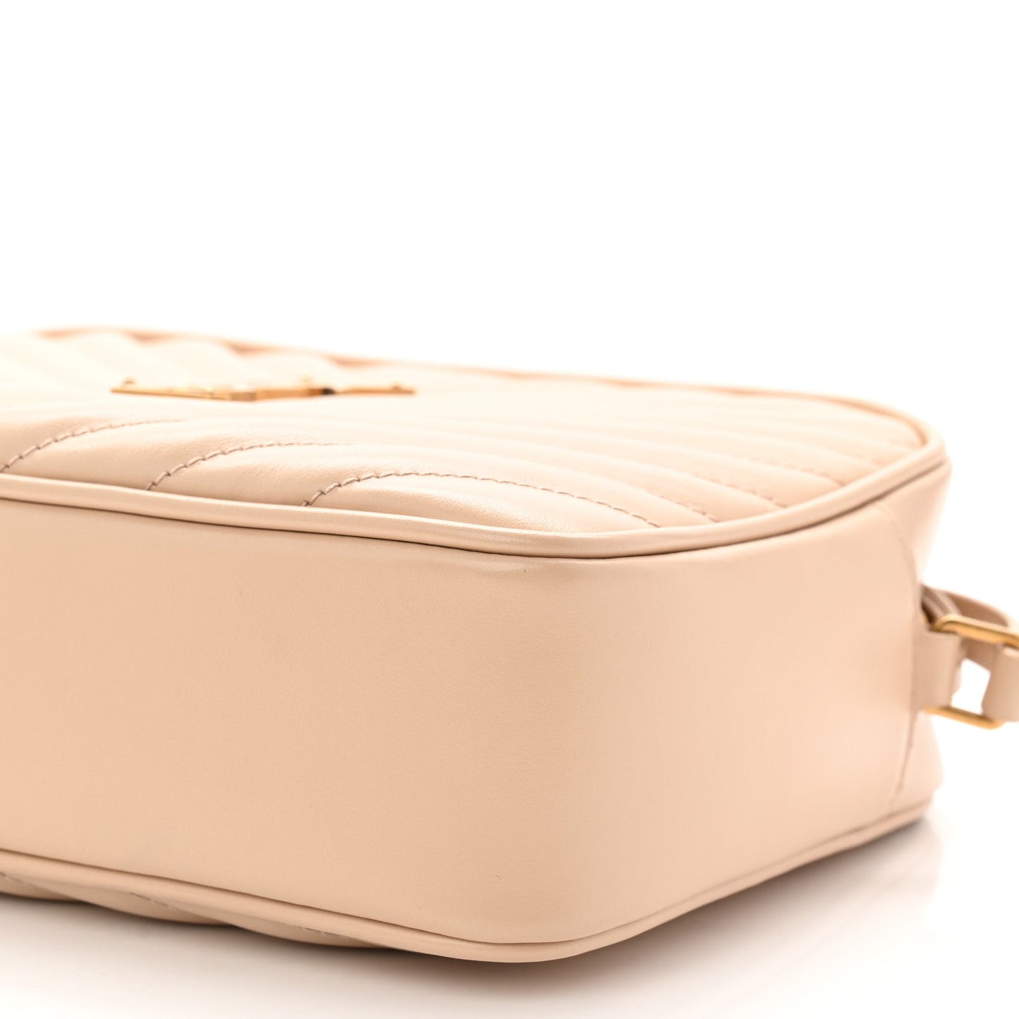 Calfskin Matelasse Monogram Lou Camera Bag Dark Beige