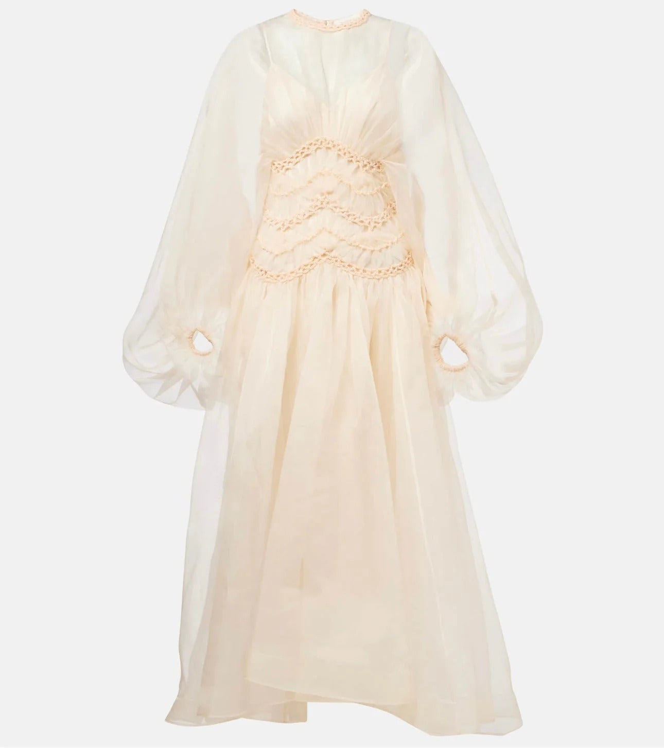 ZIMMERMANN LONG-SLEEVE PUFF-SLEEVE DRESS 270474
