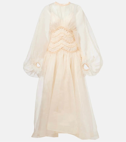 ZIMMERMANN LONG-SLEEVE PUFF-SLEEVE DRESS 270474