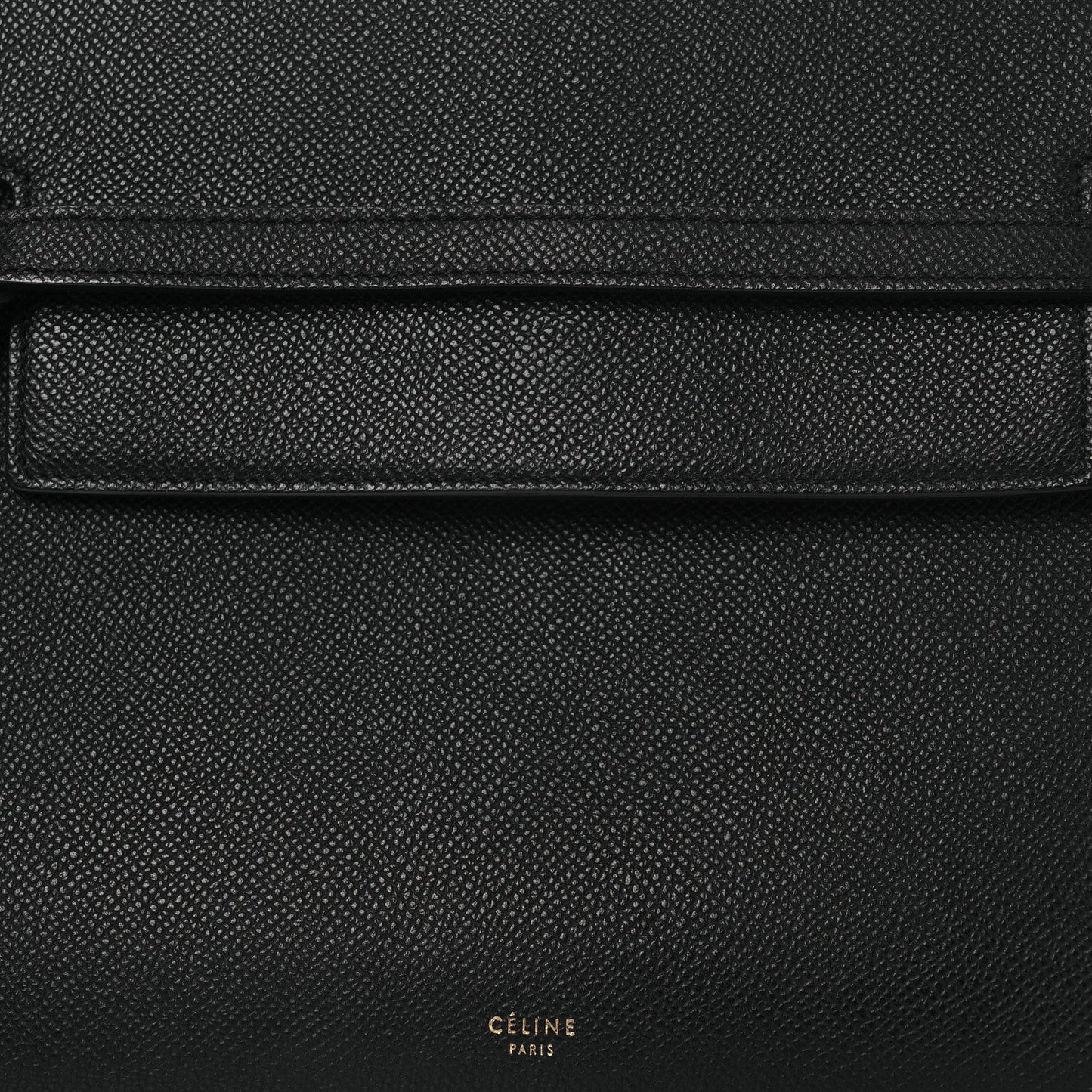 Grained Calfskin Mini Belt Bag Black
