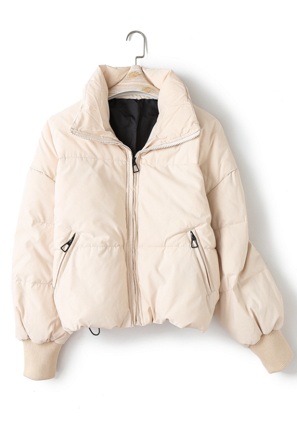Chaqueta corta de algodón holgada, elegante y versátil 