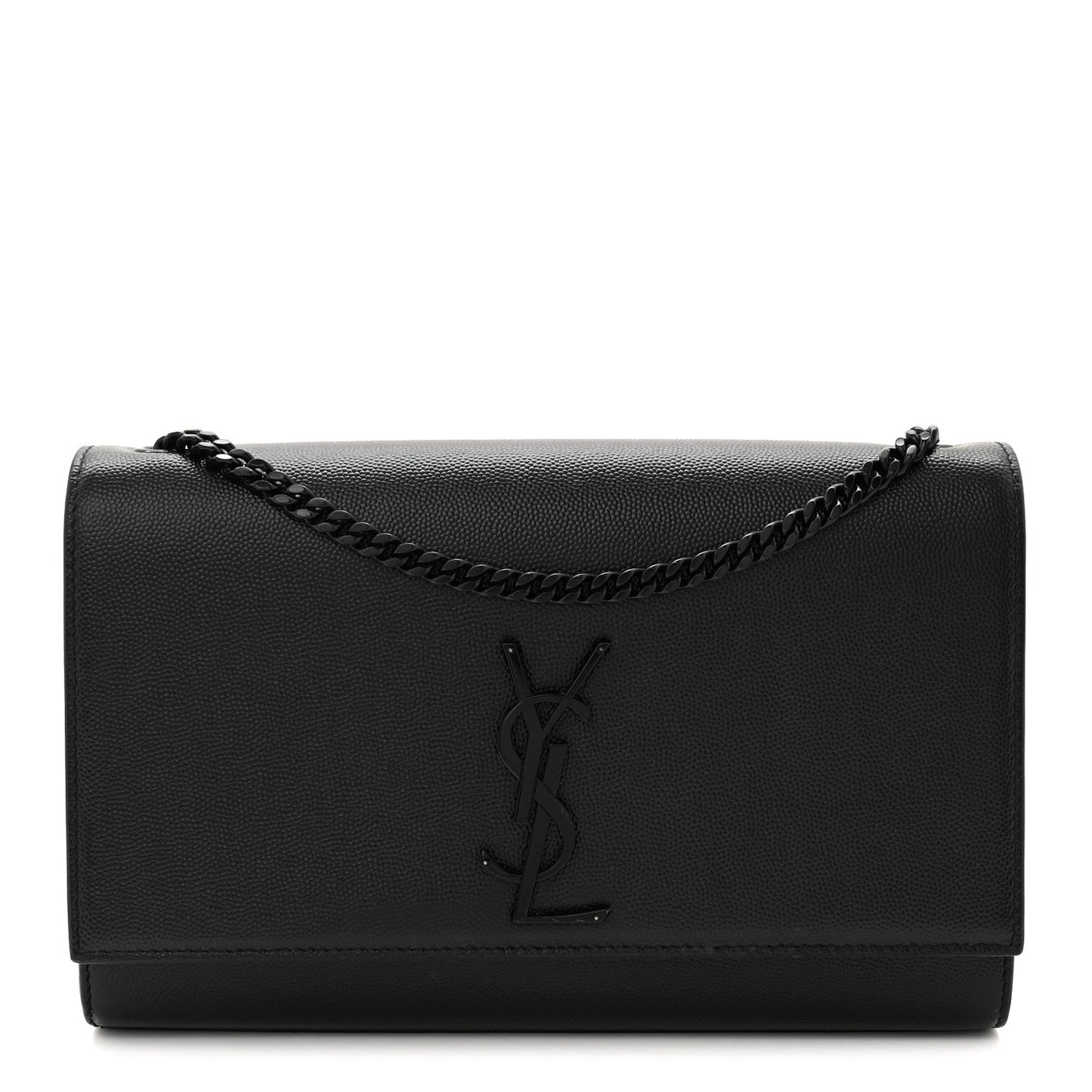 Grain De Poudre Medium Classic Monogram Monochrome Kate Satchel Black