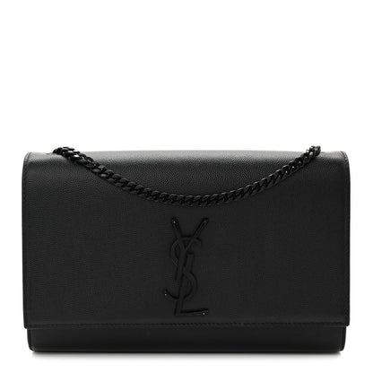 Grain De Poudre Medium Classic Monogram Monochrome Kate Satchel Black