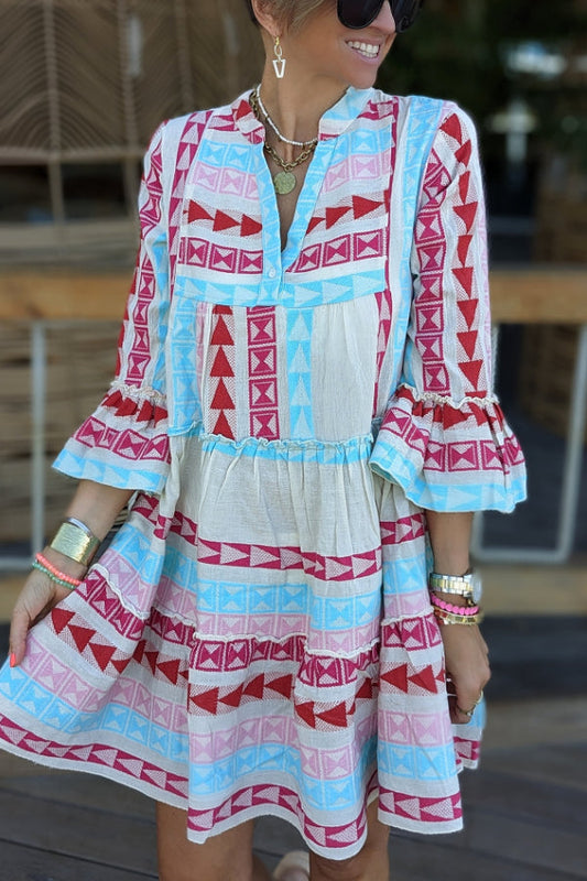 Vestido corto tipo túnica de otoño