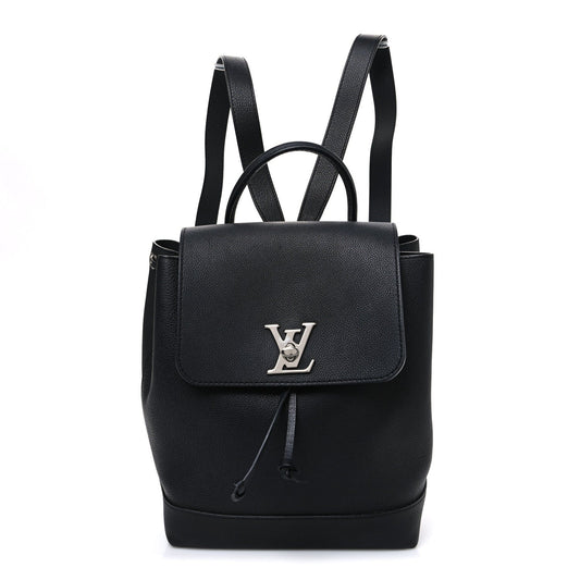 Calfskin Lockme Backpack Black