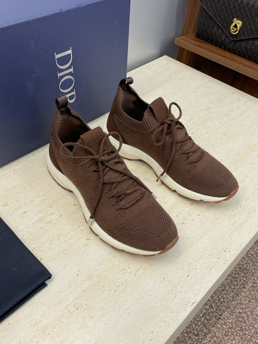CD B80 Lounge Sneaker Brown Cannage Cashmere Wool 551440
