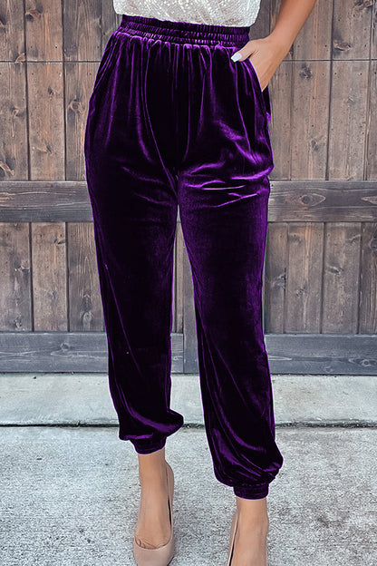Pantalones de bolsillo de terciopelo
