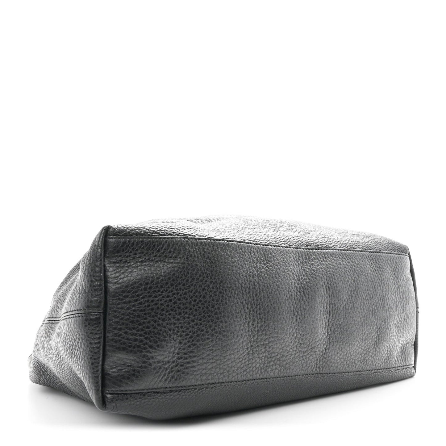 Pebbled Calfskin Medium Soho Chain Shoulder Bag Black