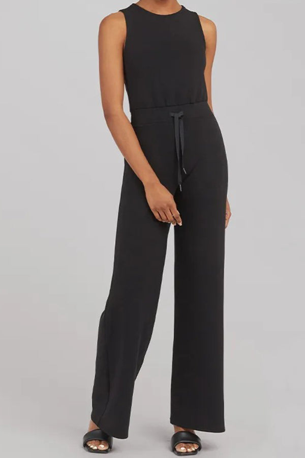 Mono informal ajustado de moda para mujer, sin mangas, de color sólido