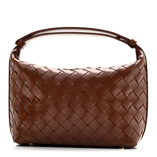 Calfskin Nappa Intrecciato Mini Wallace Sapele