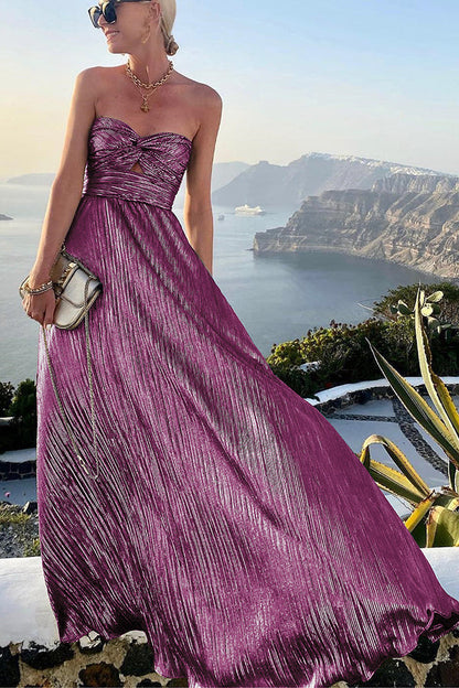 Vestido de fiesta largo con hombros descubiertos Shimmer Please