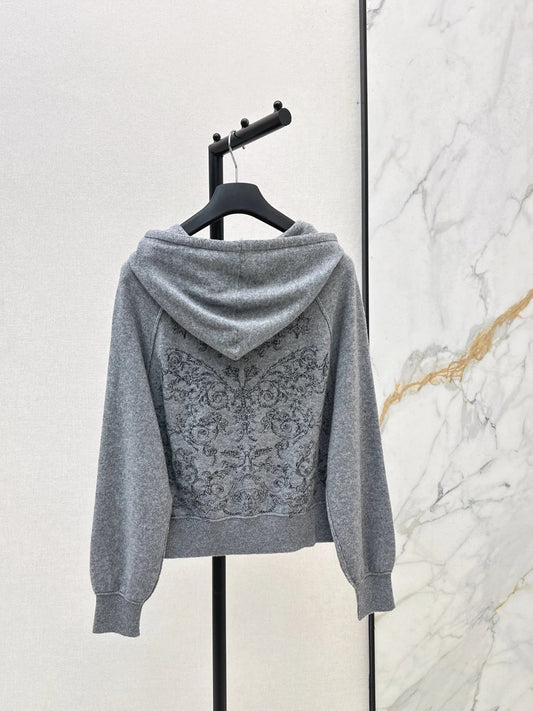 DIOR 25S FLORAL EMBROIDERED HOODIE 592