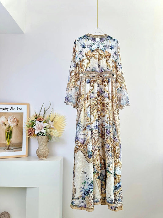 V-NECK MAXI DRESS 266476