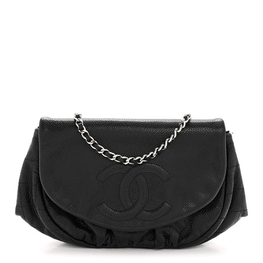 Caviar Half Moon Wallet On Chain WOC Black