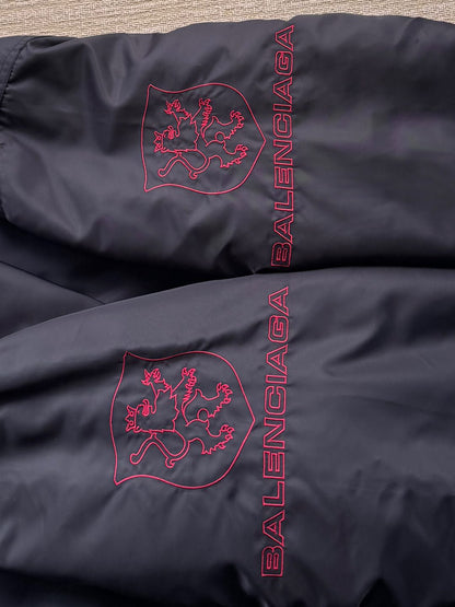 Balenciaga 25 Down Jackets Charcoal Purple Polyester 0028