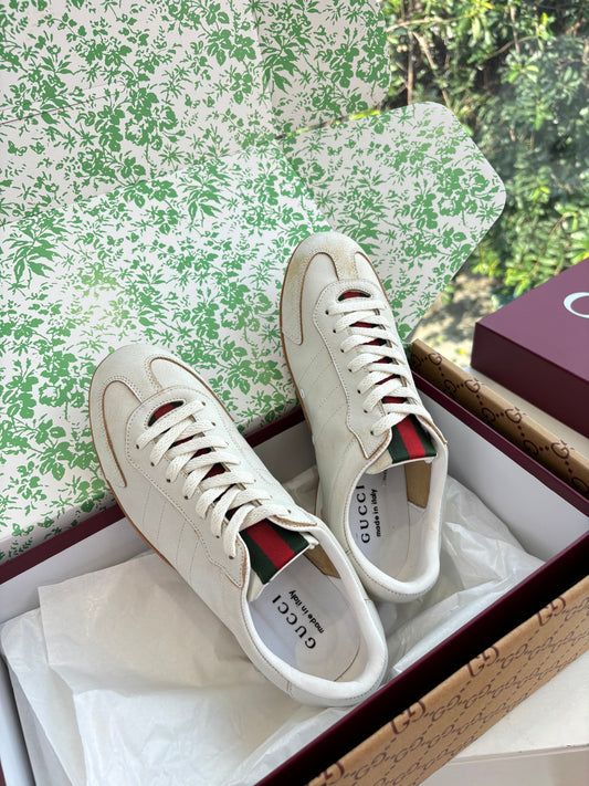 Gucci Shift Damen sneaker Varianten Schwarzes Off-White Leather 506839