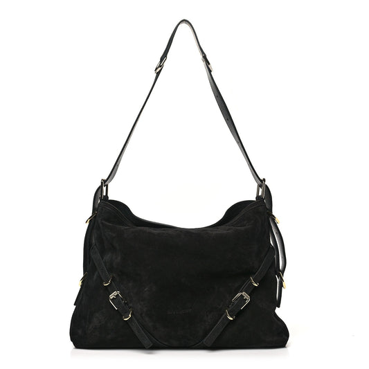 Suede Medium Voyou Bag Black