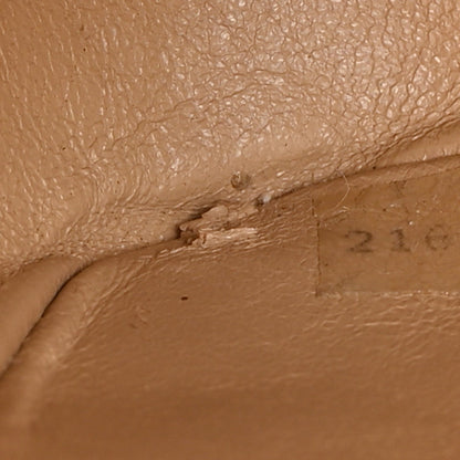 Lambskin Ribbon Stitched Flap Beige