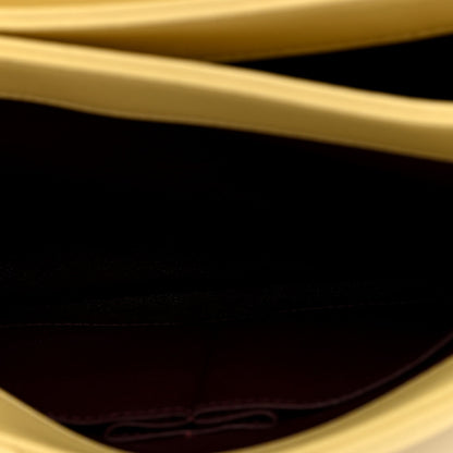 Lambskin Quilted Small Trendy CC Flap Dual Handle Bag Yellow