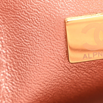 Metallic Grained Calfskin Quilted 2.55 Reissue Mini Flap Copper Pink