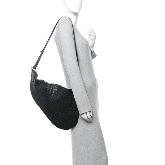Calfskin Intrecciato Virgule Black