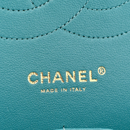 Caviar Quilted Jumbo Double Flap Green