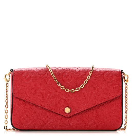 Empreinte Pochette Felicie Chain Wallet Scarlet
