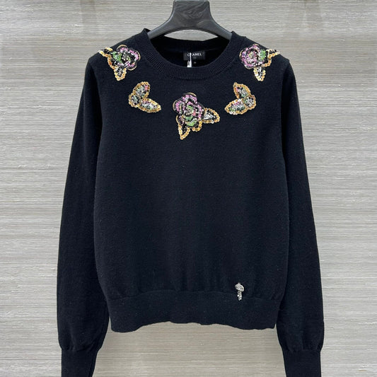 CC 25 Crewneck Sweate Black Cachemire