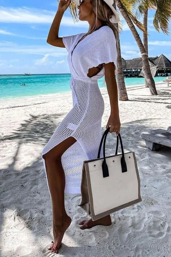 Vestido de punto para cubrirse navegando por el mar