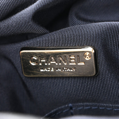 Lambskin Quilted Large In Seoul Backpack Navy