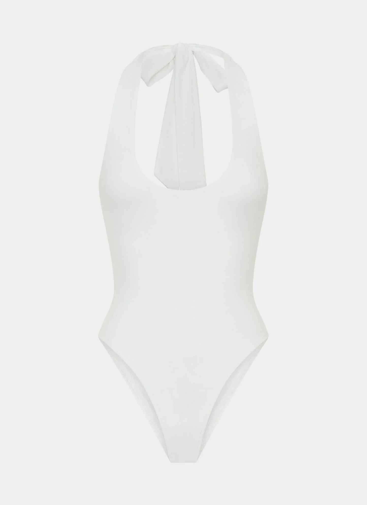 Set The Scene Halter Bodysuit - White