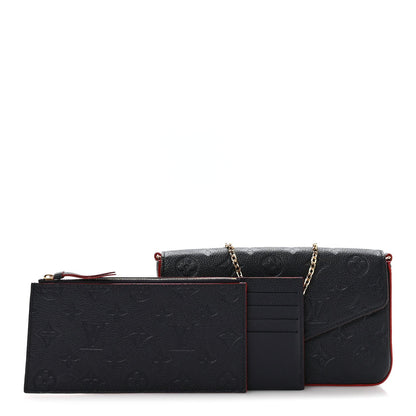 Empreinte Pochette Felicie Chain Wallet Marine Rouge