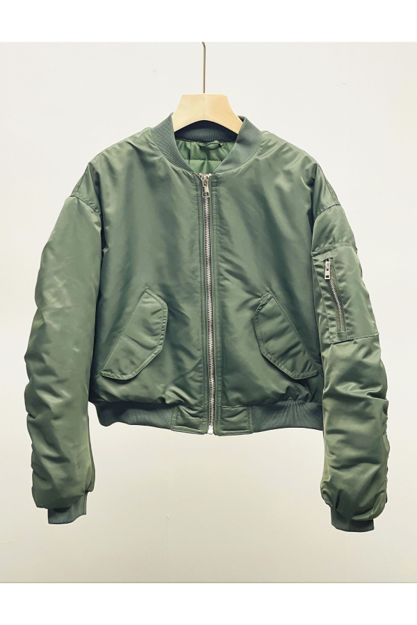 Chaqueta de piloto informal de algodón suelta 