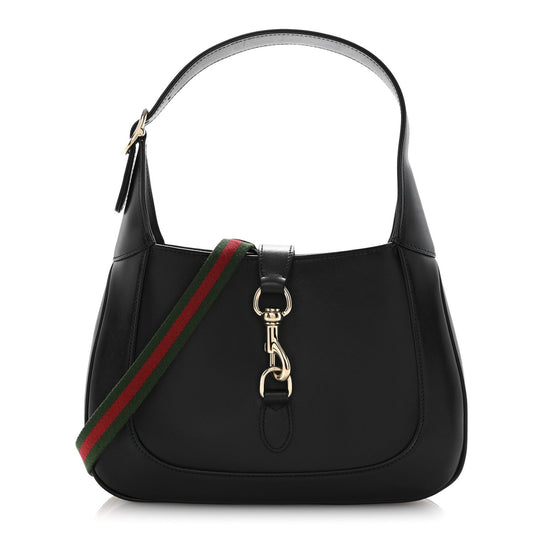Calfskin Small Jackie Shoulder Bag Black