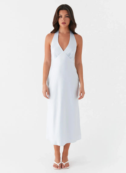 Heavy Hearted Midi Dress - Blue