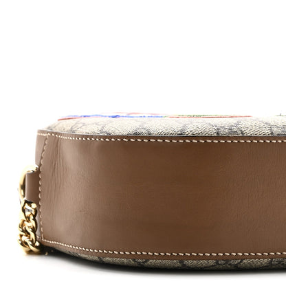 GG Supreme Monogram Butterfly Embroidered Mini Chain Shoulder Bag Beige Tuscany