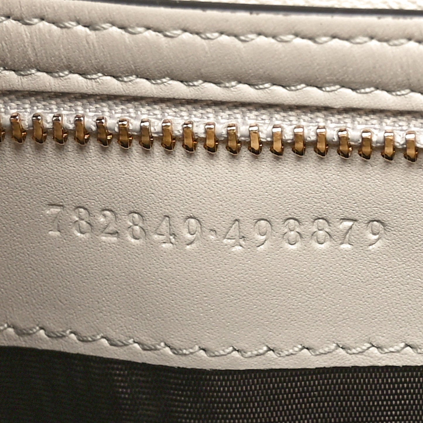 Ancora Calfskin Web Small Jackie Shoulder Bag Light Grey