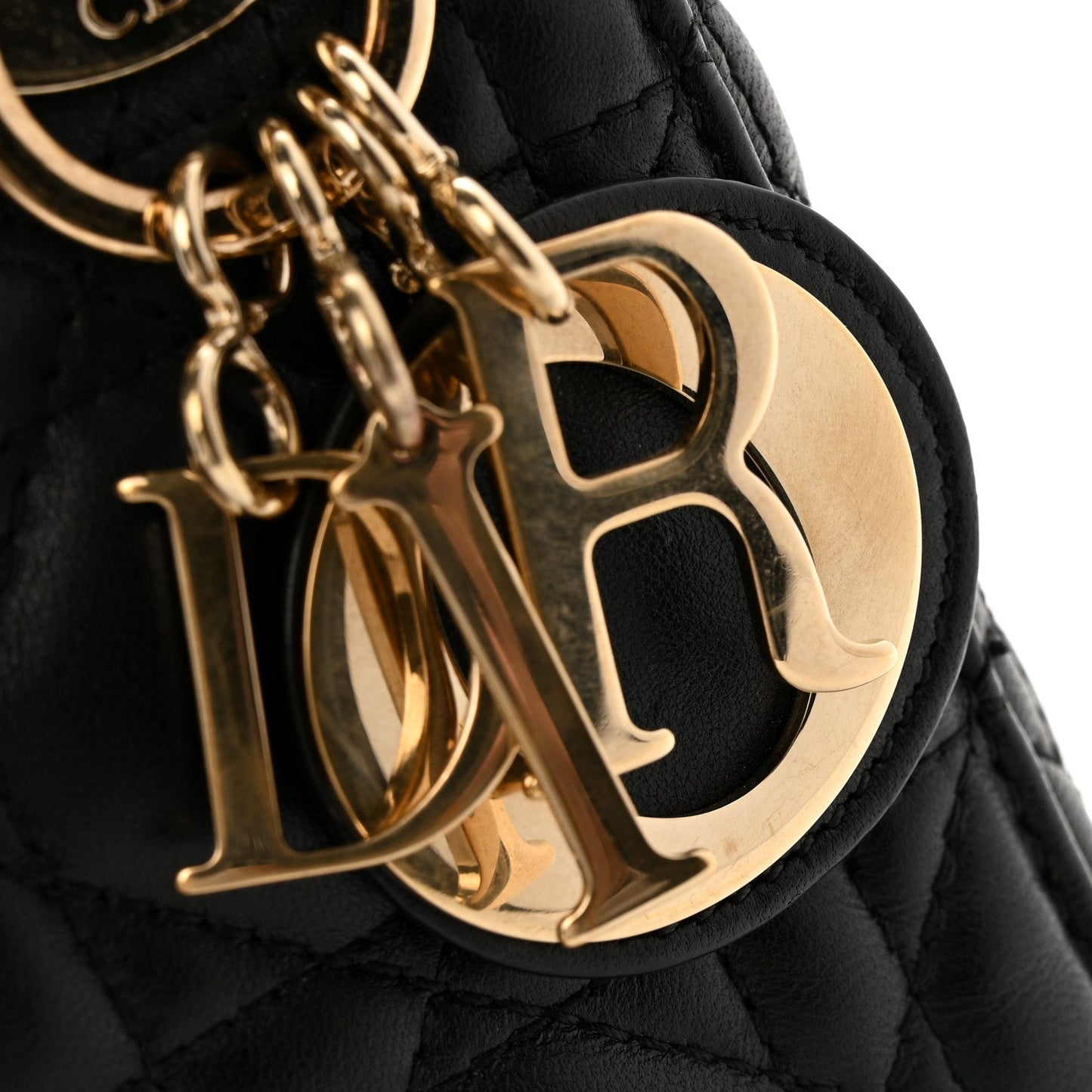 Lambskin Cannage Mini Lady Dior Black