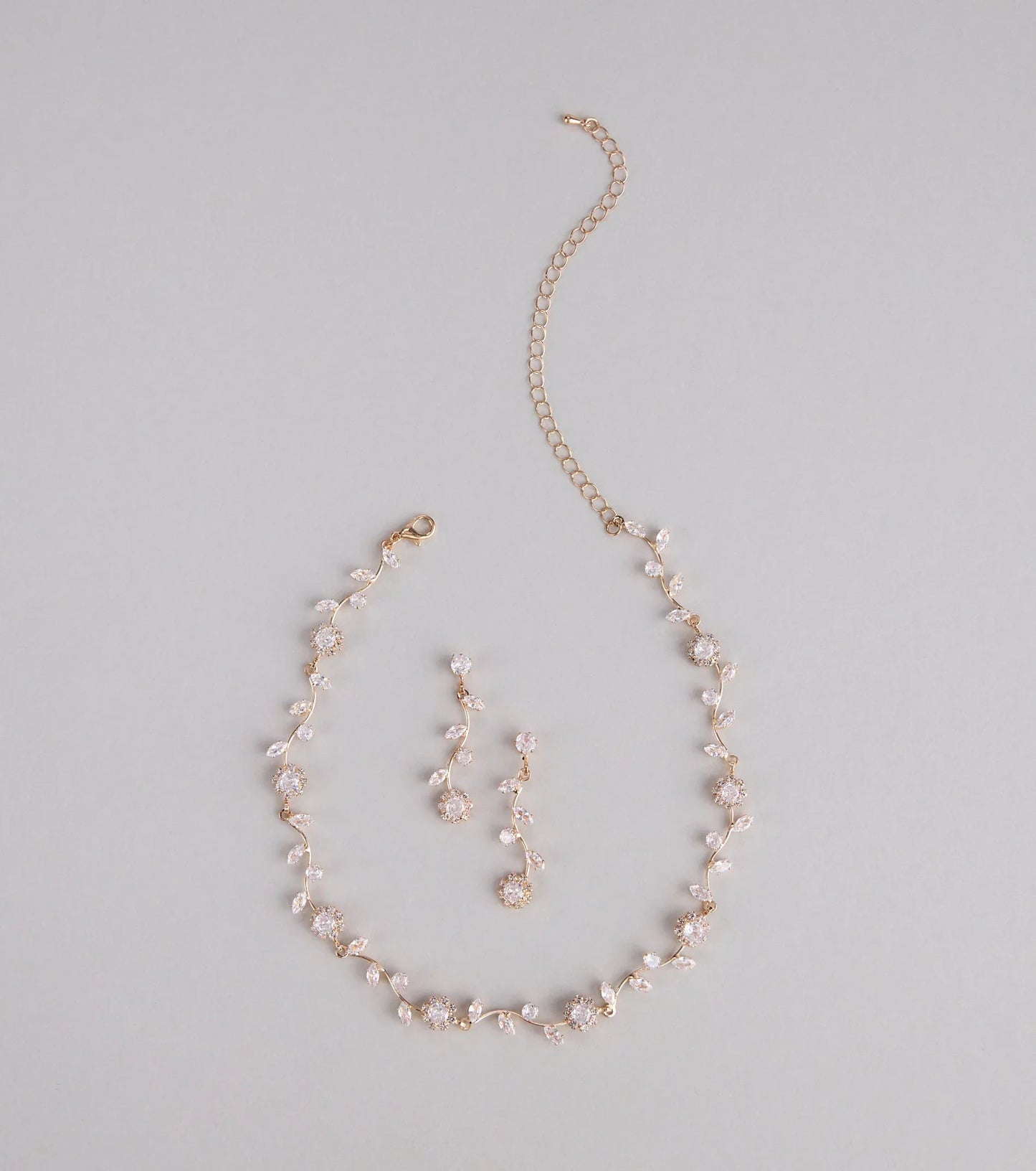 Floral Beauty Necklace And Earrings Set