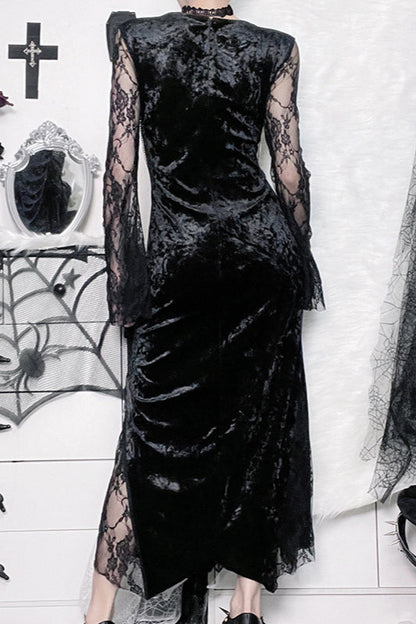 Split Lace Sleeve Gothic Dress