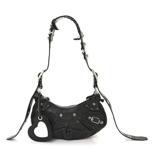 Agneau Arena Le Cagole Shoulder Bag XS Black