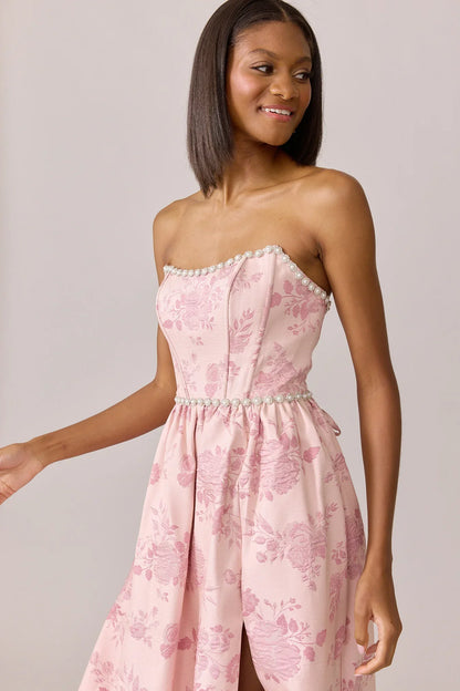 Ellapink Luxe Jacquard Dress | Made To Order