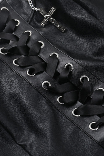 Gothic Studded Strapless Bustier Corset