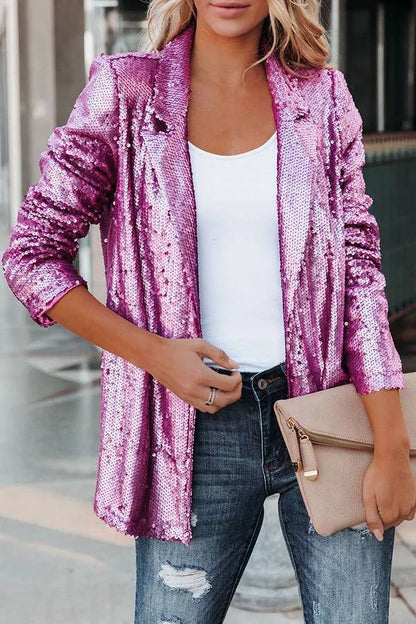 Blazer de lentejuelas con la mirada puesta en ti 